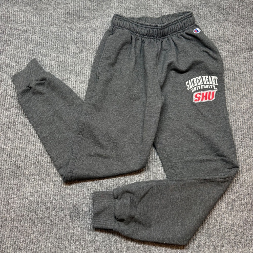 Champion Sacred‎ Heart University SHU Sweatpants Gray Joggers Mens S NCAA